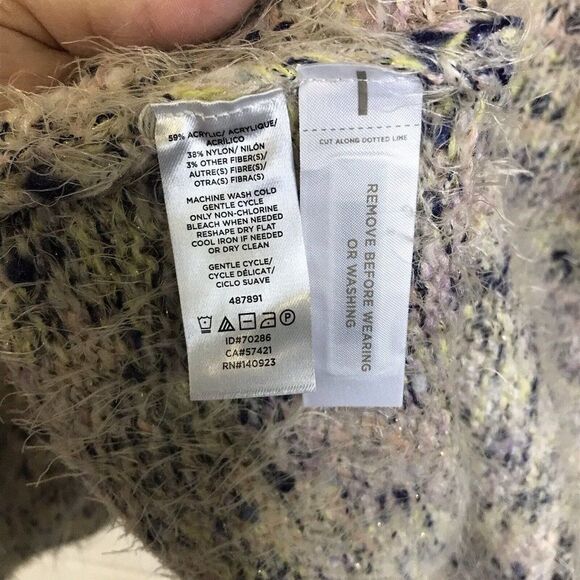 Lou & Grey Womens Confetti Sweater Speckled Fuzzy Soft Long Sleeve Size Medium - Picture 5 of 10